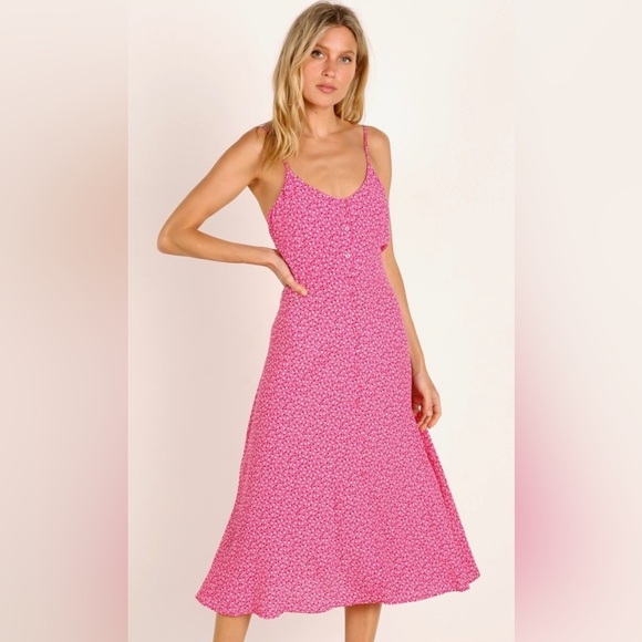 ROLLA'S MIDSUMMER MINI TULIP DRESS HOT PINK, MEDIUM - Picture 1 of 11